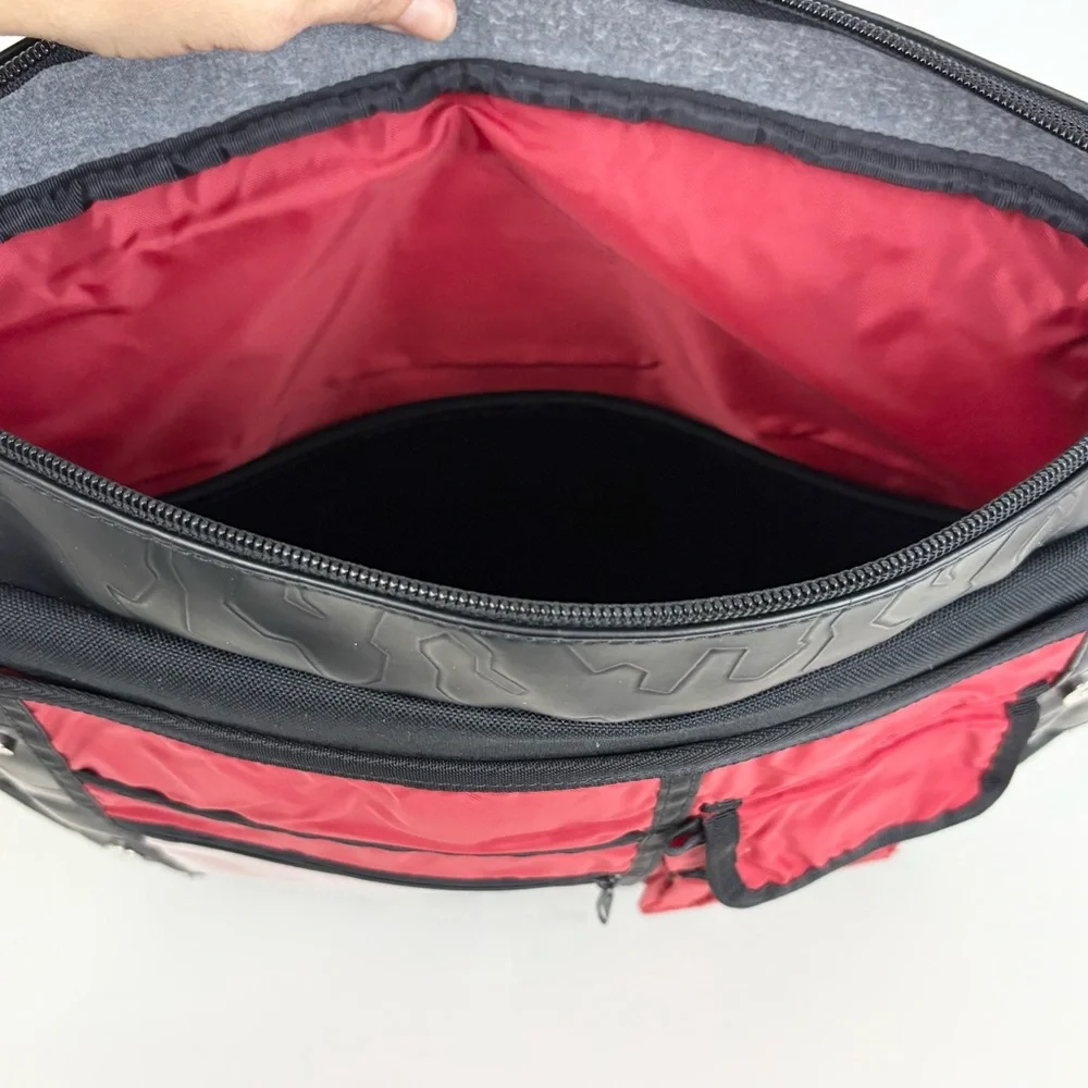 Heavy Duty Black Red Burton Tactical JEEP Messenger Bag